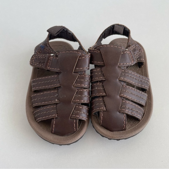 OshKosh B'Gosh | Gymboree Infant Shoes Sandals Bundle (2) Brown Size 3 - Picture 5 of 12
